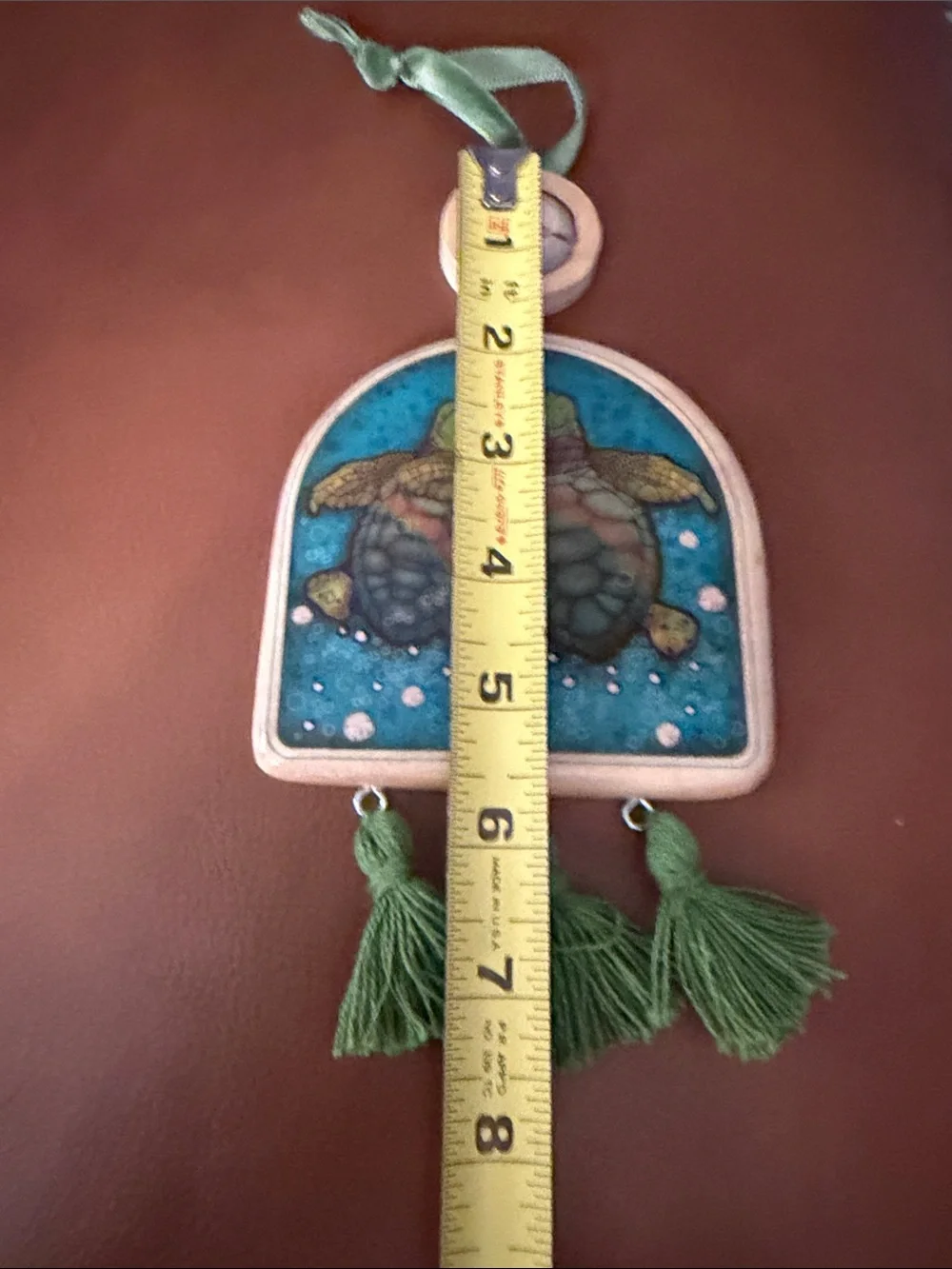 Sea Turtle Wood Hanging Ornament